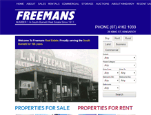 Tablet Screenshot of freemanestates.com.au